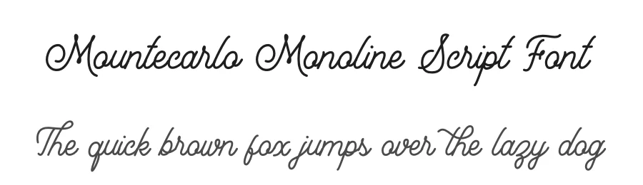 Mountecarlo Monoline Script Font by Almarkha Type — Script Handwritten Font