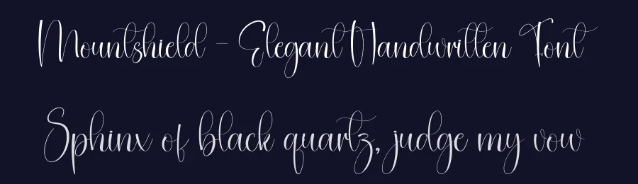 Mountshield – Elegant Handwritten Font by creativeletter — Script Handwritten Font — thumbnail 2