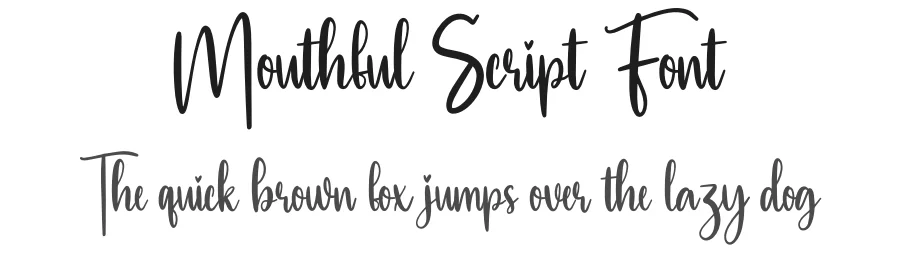 Mouthful Script Font by creativeletter — Script Handwritten Font