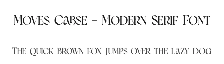 Moves Cabse – Modern Serif Font by timelesstype.co — Display Font