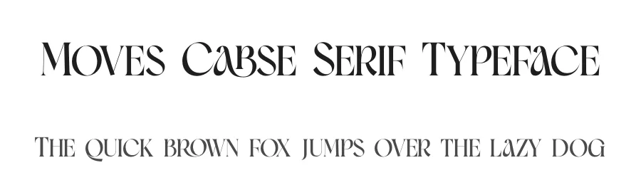 Moves Cabse Serif Typeface by timelesstype.co — Display Font
