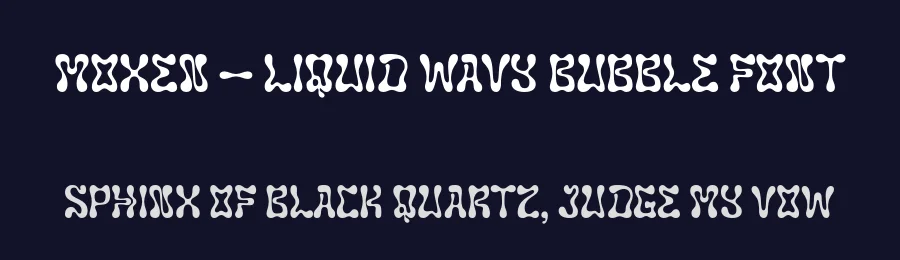 Moxen – Liquid Wavy Bubble Font by Casloop Studio — Decorative Font — thumbnail 2