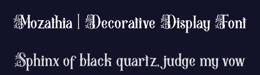 Mozathia | Decorative Display Font by Denustudios — Blackletter Font — thumbnail 2