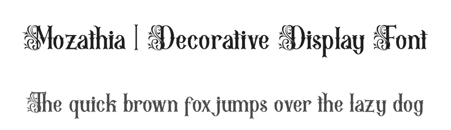 Mozathia | Decorative Display Font by Denustudios — Blackletter Font