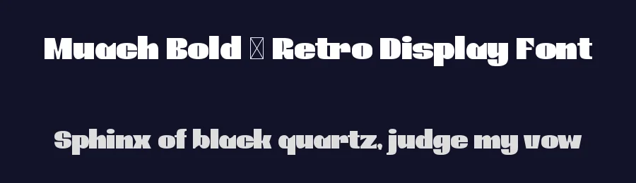 Muach Bold – Retro Display Font by Maiko Hatta — Decorative Font — thumbnail 2