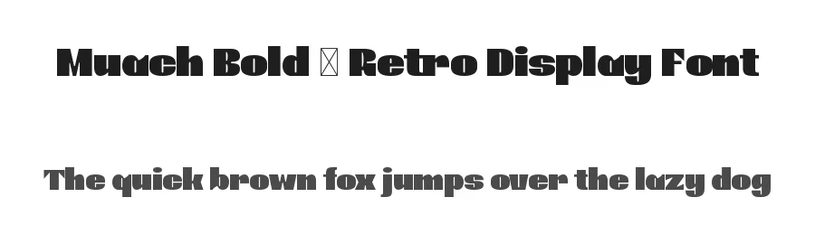 Muach Bold – Retro Display Font by Maiko Hatta — Decorative Font