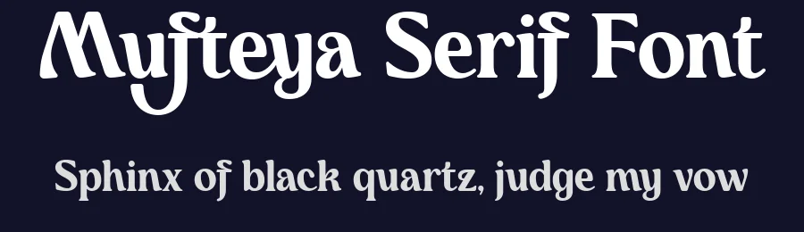 Mufteya Serif Font by zarmatype — Decorative Font — thumbnail 2