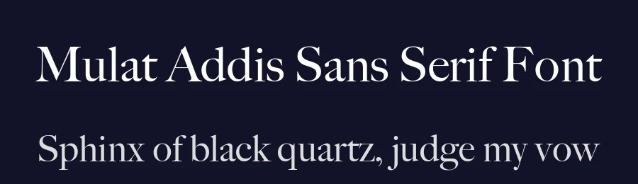 Mulat Addis Sans Serif Font by Fasil Fikreab — Serif Font — thumbnail 2