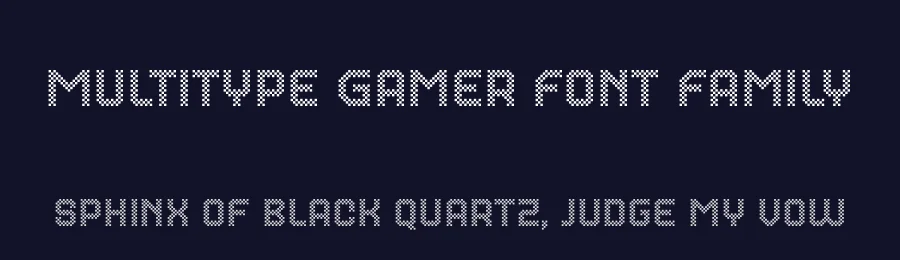 MultiType Gamer Font Family by Cyanotype — Display Font — thumbnail 2