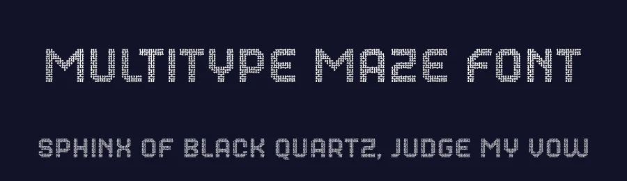 MultiType Maze Font by Cyanotype — Display Font — thumbnail 2