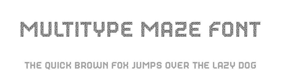 MultiType Maze Font by Cyanotype — Display Font