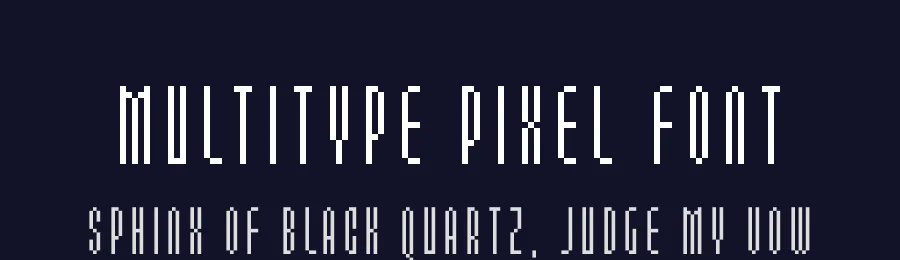 MultiType Pixel Font by Cyanotype — Display Font — thumbnail 2