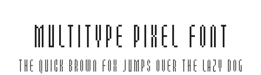 MultiType Pixel Font by Cyanotype — Display Font