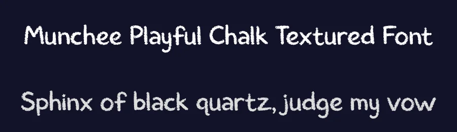 Munchee Playful Chalk Textured Font by letterhanna — Display Font — thumbnail 2