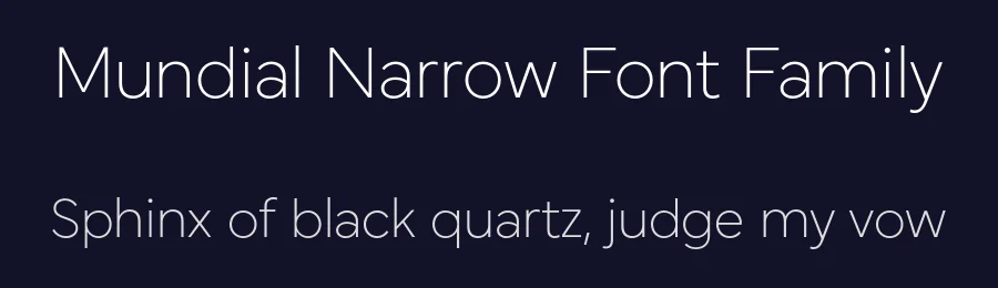Mundial Narrow Font Family by TipoType — Sans Serif Font — thumbnail 2