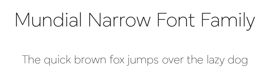 Mundial Narrow Font Family by TipoType — Sans Serif Font
