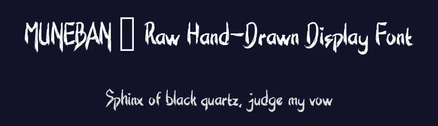 MUNEBAN – Raw Hand-Drawn Display Font by idealistudio — Script Handwritten Font — thumbnail 2