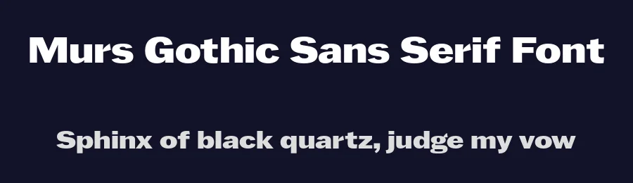 Murs Gothic Sans Serif Font by Kobuzan — Sans Serif Font — thumbnail 2