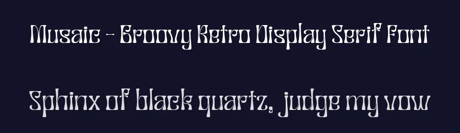 Musaic – Groovy Retro Display Serif Font by mixjpg — Decorative Font — thumbnail 2