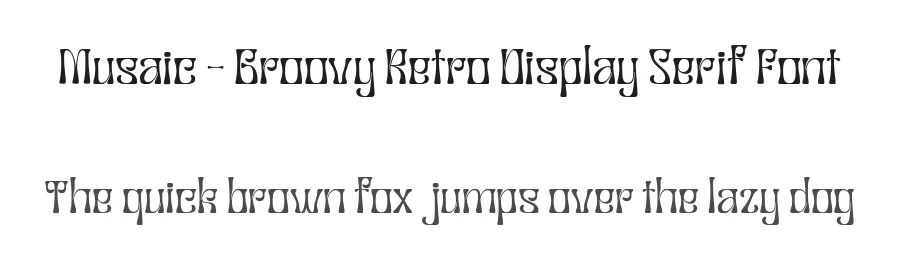 Musaic – Groovy Retro Display Serif Font by mixjpg — Decorative Font