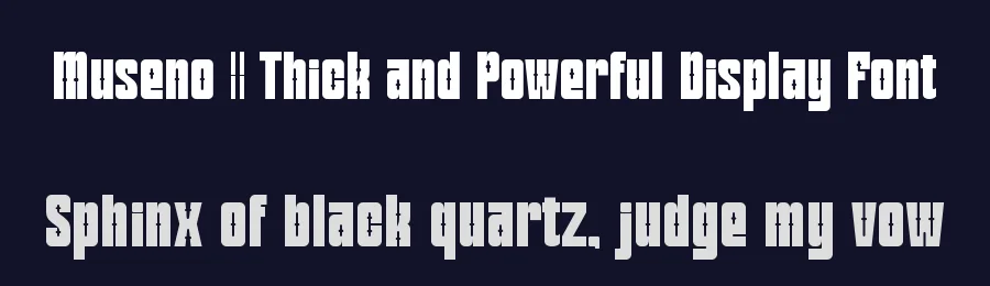 Museno || Thick and Powerful Display Font by ErmediaStudio — Decorative Font — thumbnail 2