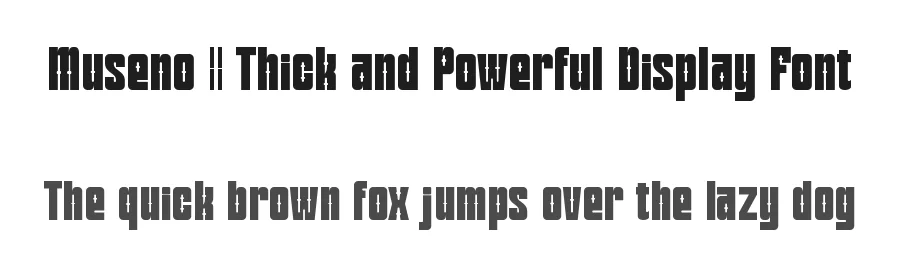 Museno || Thick and Powerful Display Font by ErmediaStudio — Decorative Font