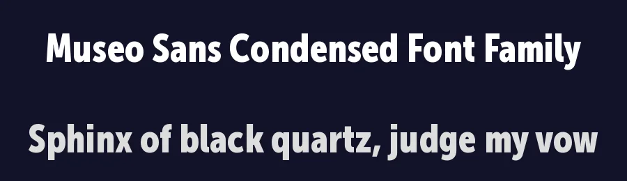 Museo Sans Condensed Font Family by exljbris — Sans Serif Font — thumbnail 2