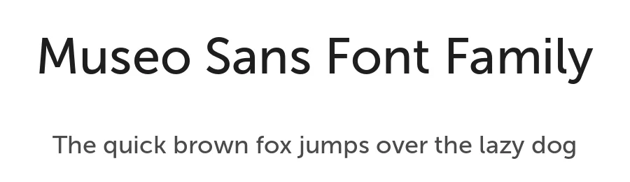 Museo Sans Font Family by exljbris Font Foundry — Sans Serif Font
