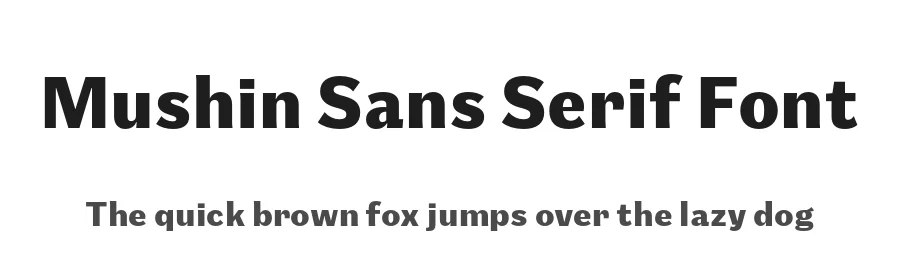Mushin Sans Serif Font by Satori TF — Sans Serif Font