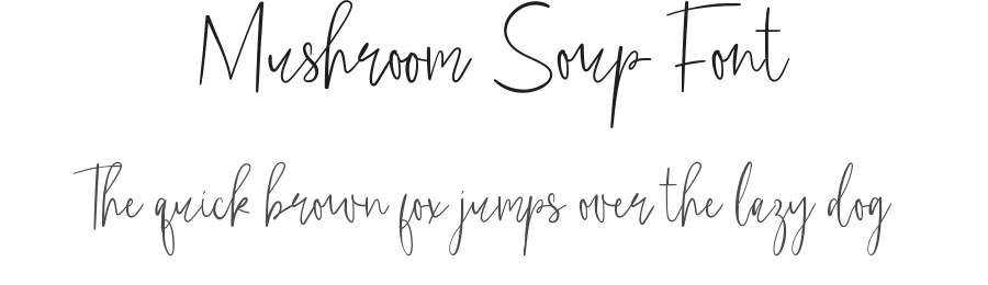 Mushroom Soup Font by VinType — Script Handwritten Font