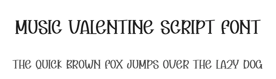Music Valentine Script Font by andikastudio — Display Font