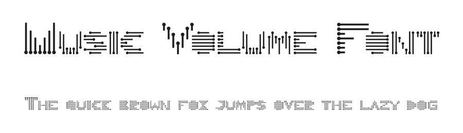 Music Volume Font by ganuDESIGN β Display Font