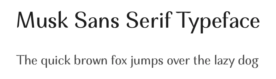 Musk Sans Serif Typeface by Eko Bimantara β Sans Serif Font