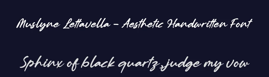 Muslyne Lettavella – Aesthetic Handwritten Font by letterenastudios — Script Handwritten Font — thumbnail 2