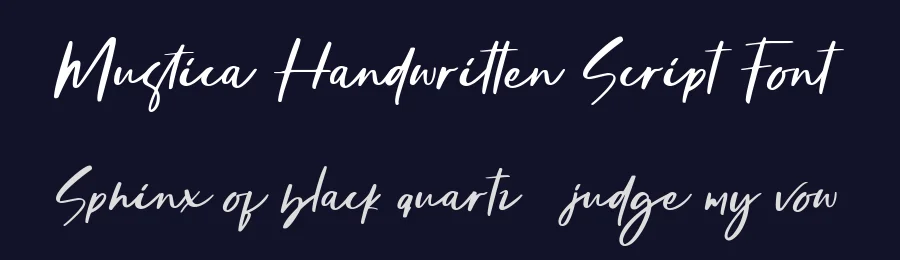 Mustica Handwritten Script Font by GlyphStyle — Script Handwritten Font — thumbnail 2