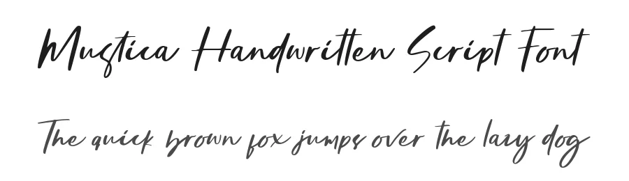 Mustica Handwritten Script Font by GlyphStyle — Script Handwritten Font