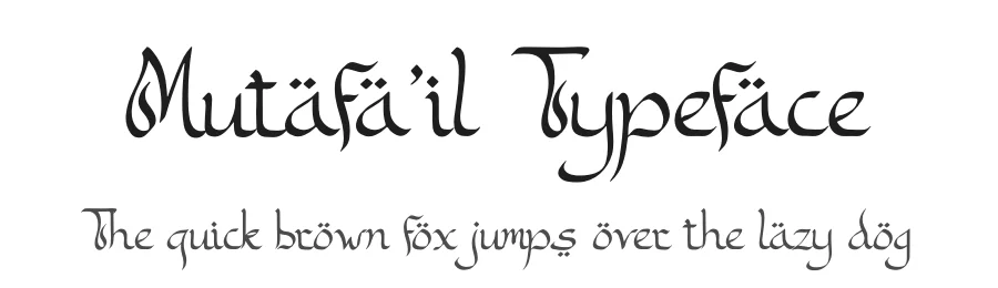 Mutafa’il Typeface by Gracetypestudio — Display Font