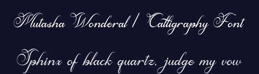 Mutasha Wonderal | Calligraphy Font by Denustudios — Script Handwritten Font — thumbnail 2