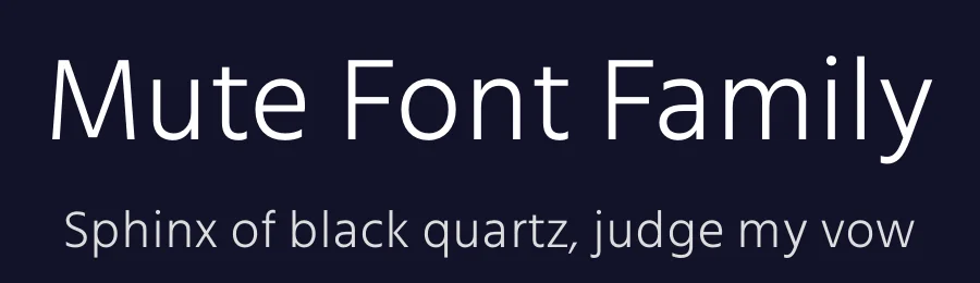 Mute Font Family by Manushi Parikh — Sans Serif Font — thumbnail 2