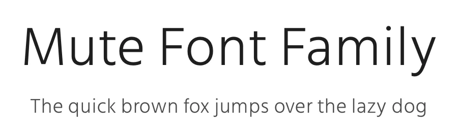 Mute Font Family by Manushi Parikh โ Sans Serif Font