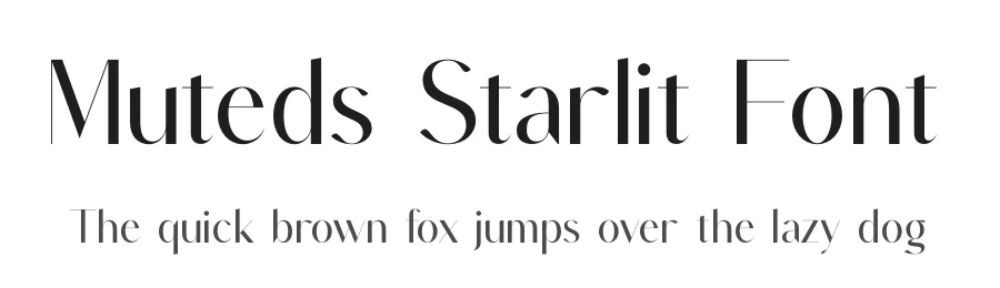 Muteds Starlit Font by timelesstype.co β Display Font