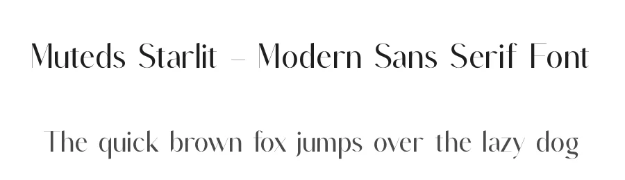 Muteds Starlit – Modern Sans Serif Font by timelesstype.co — Display Font