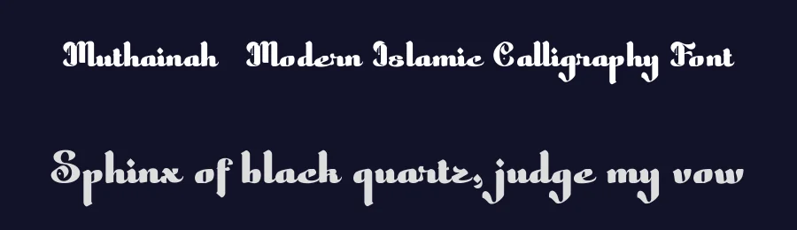 Muthainah – Modern Islamic Calligraphy Font by Type Class Heroes — Script Handwritten Font — thumbnail 2