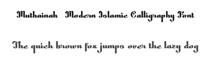 Muthainah – Modern Islamic Calligraphy Font by Type Class Heroes — Script Handwritten Font
