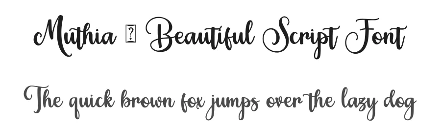 Muthia – Beautiful Script Font by Abodaniel — Script Handwritten Font