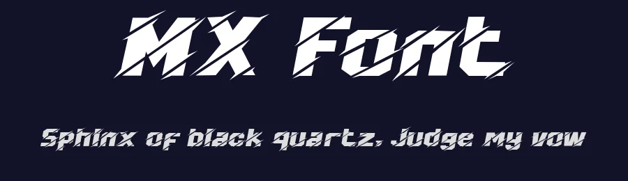 MX Font by waptype0894 — Display Font — thumbnail 2