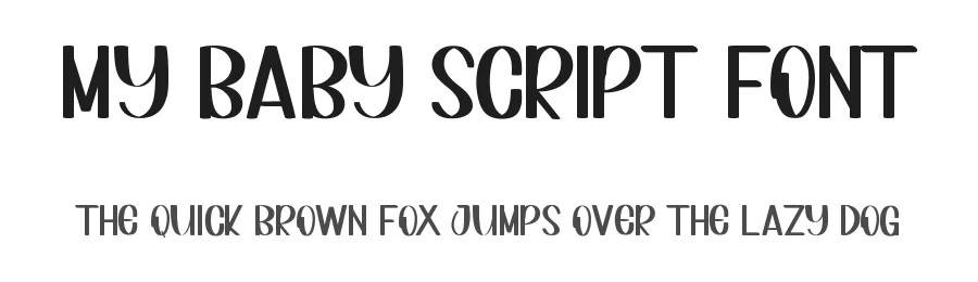My Baby Script Font by inermediaSTUDIO — Display Font