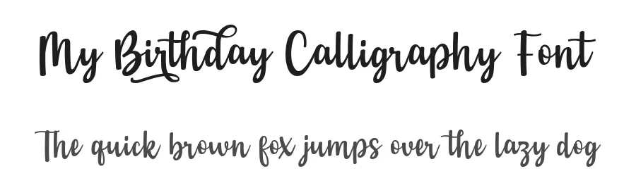 My Birthday Calligraphy Font by studioaktype — Script Handwritten Font
