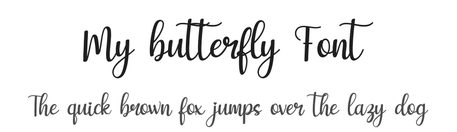 My butterfly Font by bearydsgn — Decorative Font