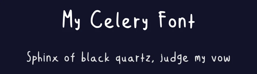 My Celery Font by oreovocado — Decorative Font — thumbnail 2